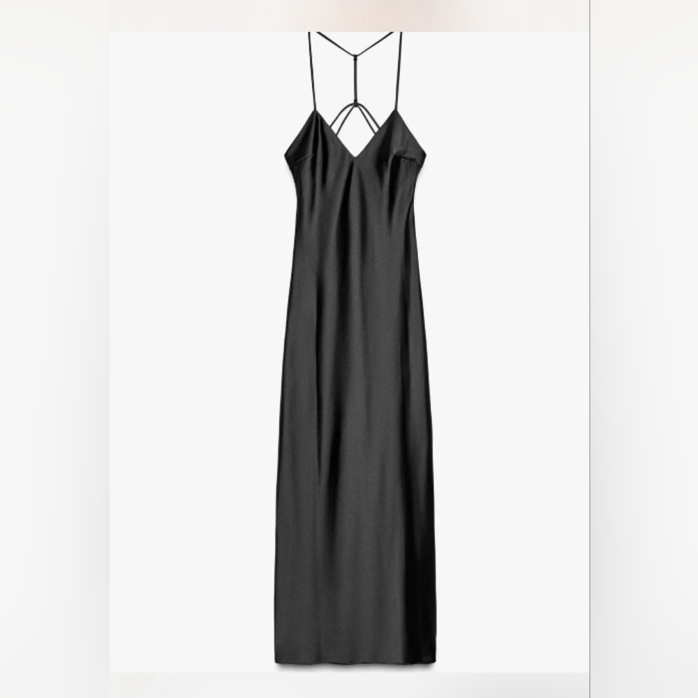 Zara Satin Effect Midi Dress - Picture 4 of 5